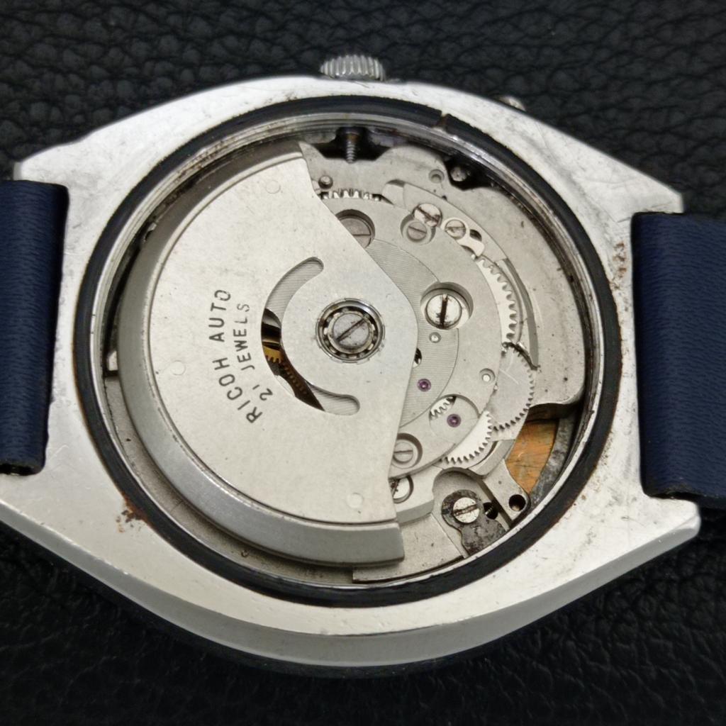 VINTAGE RICOH R31 AUTOMATIC JAPAN MENS BLUE COLOR DIAL WATCH a707692-1
