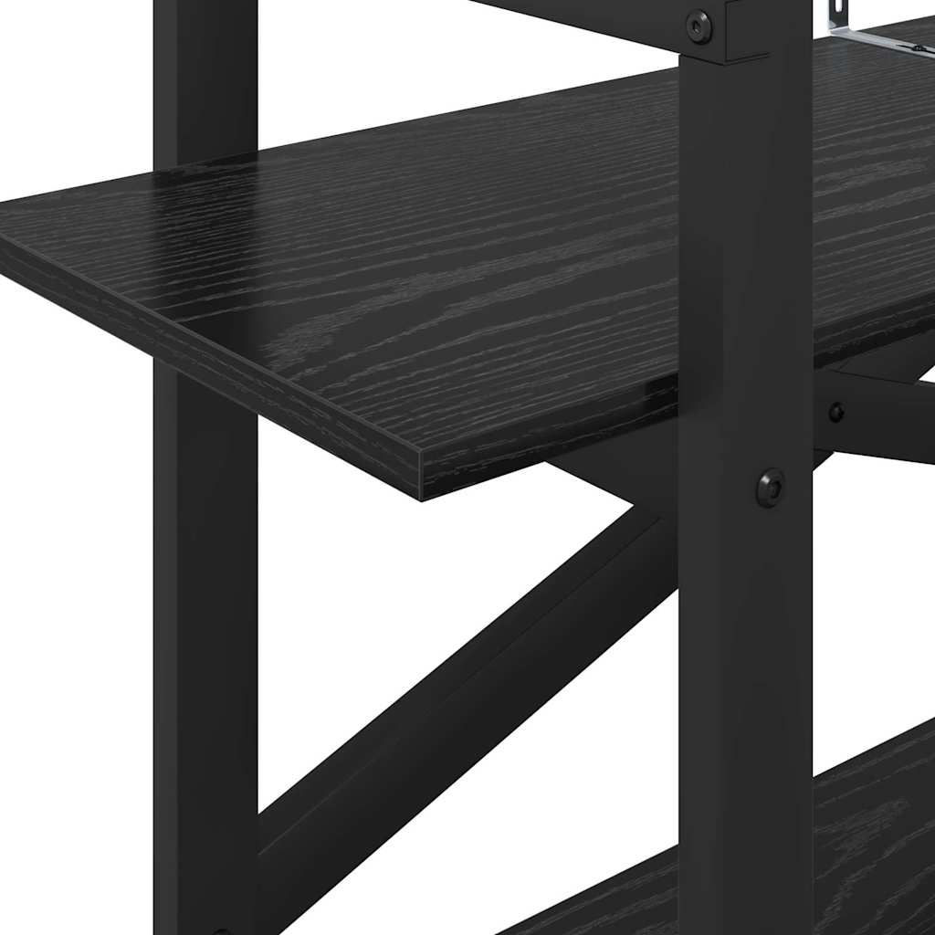 Bookshelf Black Oak Effect 100 x 33.5 x 64 cm