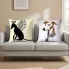 Derp Whippet Cute Cushion Cover Multi-Scene Pillow Cover for Home & Car - Reversible, Soft & Durable for Daily Use
