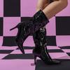 Thin Heeled Short Boots for Fashionable Outdoor Fashion Shows, Pointed and Simple Women's Boots 35-42 Womens Shoes