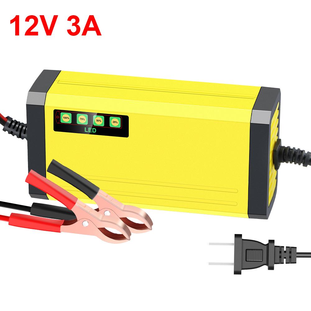 Car Accessories Wet Dry Lead Acid Battery 220V Power Puls Repair Charger Moto Truck Battery Charger 12V 2A LED Display Car Battery Charger