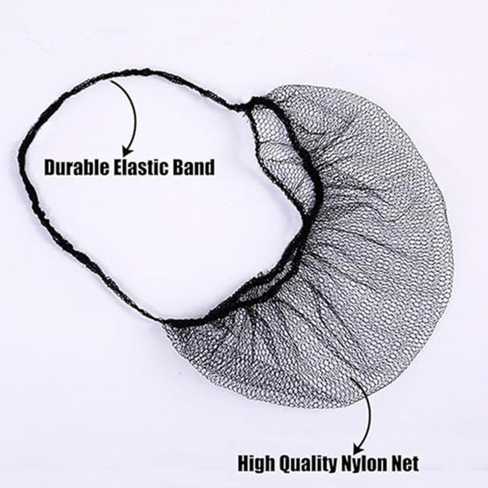 100pcs Elastic Comfortable Protective Beard Nets Fit For Food Service (Black)