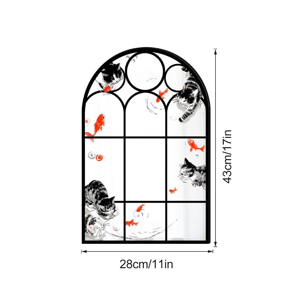 28x43cm Acrylic Arched Window Wall Mirror Wall Decorative Mirror Windowpane Arch Mirror for Bathroom Farmhouse Vanity Room Decor