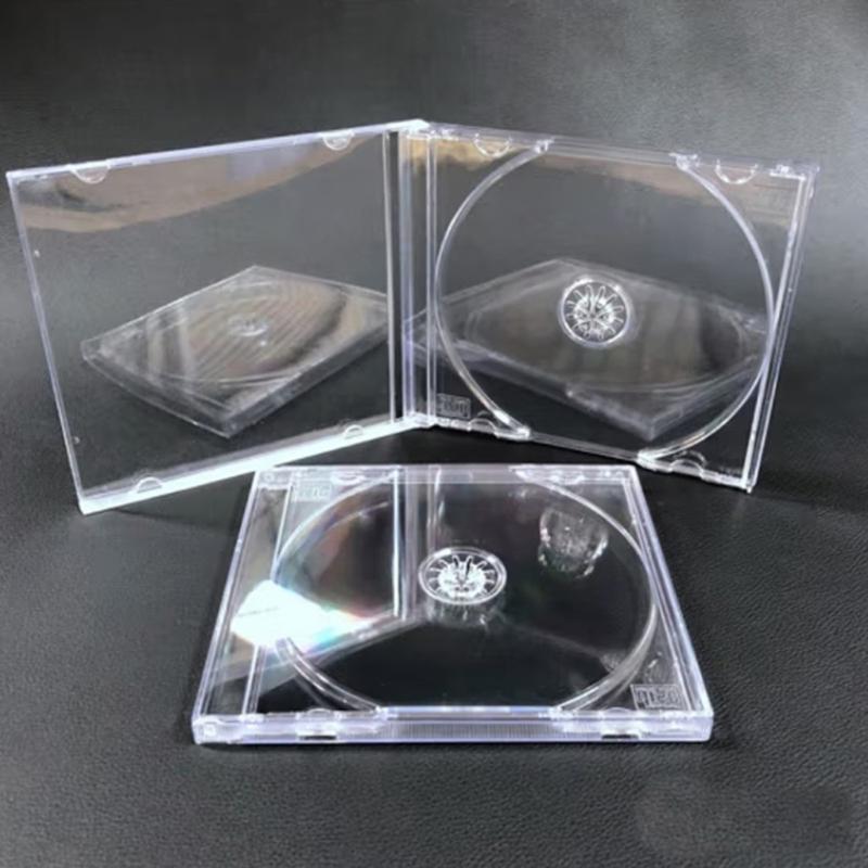 5 Stück Doppelscheiben Slim CD/DVD Aufbewahrungskoffer Hergestellt aus recycelbarem PP-Material Leicht Tragbar Organizer Transparenter Koffer