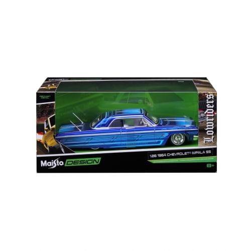Maisto 1/26 Scale Chevrolet Impala 1964 Blue Custom Lowrider Diecast Model Car (Finished Product) 32547