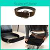 Vintage Y2k Wide Leather Belt With Silver Buckle For Retro Fashion Women