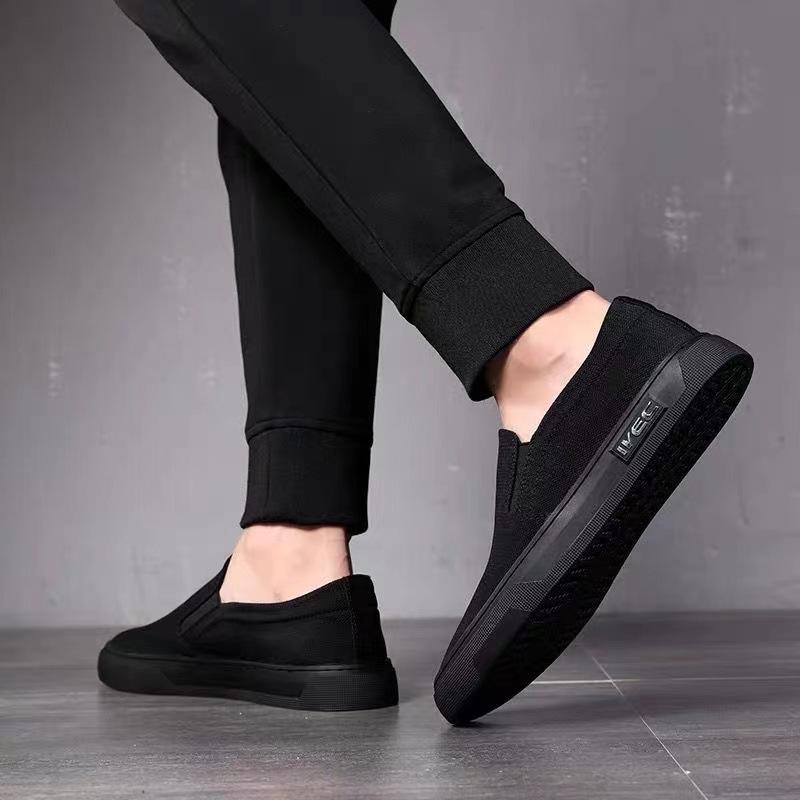Men's shoes old Beijing canvas shoes men's summer breathable casual work shoes one pedal men's shoes men