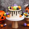 80pcs Halloween Cake Topper Halloween Classic Tricolor Balls Cake Topper for Halloween Carnival Birthday Wedding Anniversary