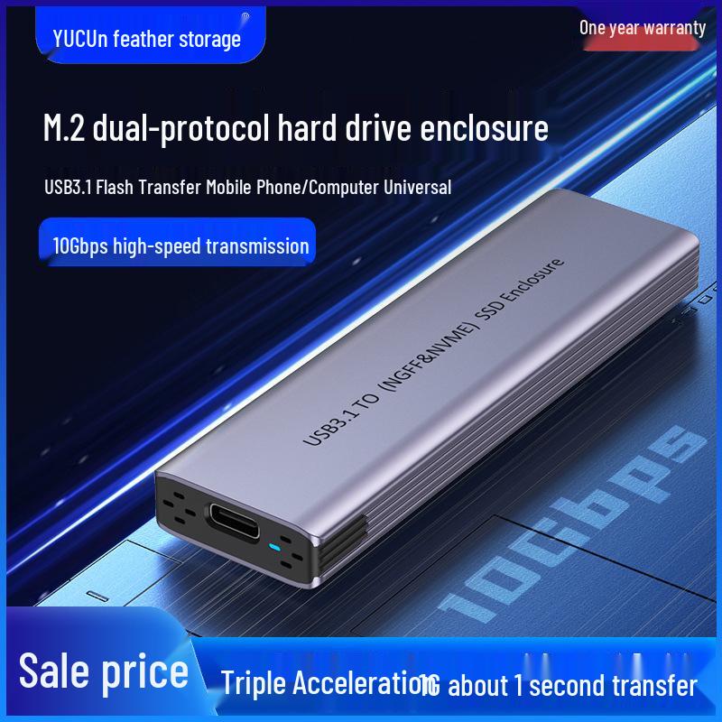 USB 3.1 Dual Protocol M.2 SSD Enclosure: Thunderbolt & SATA Compatible