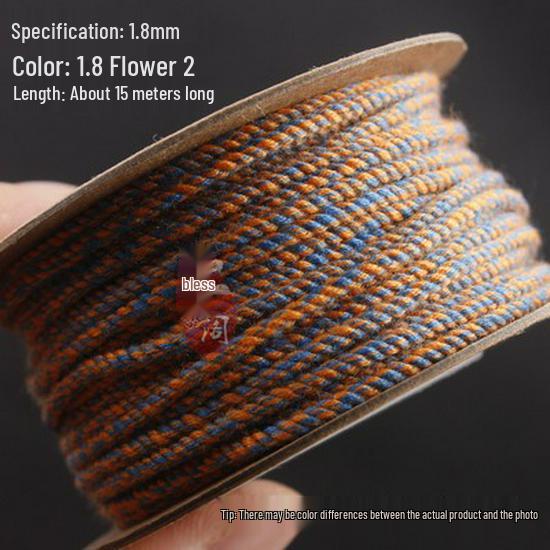 Multi-Color Hand-Twisted Cotton Rope for Beading and DIY Projects
