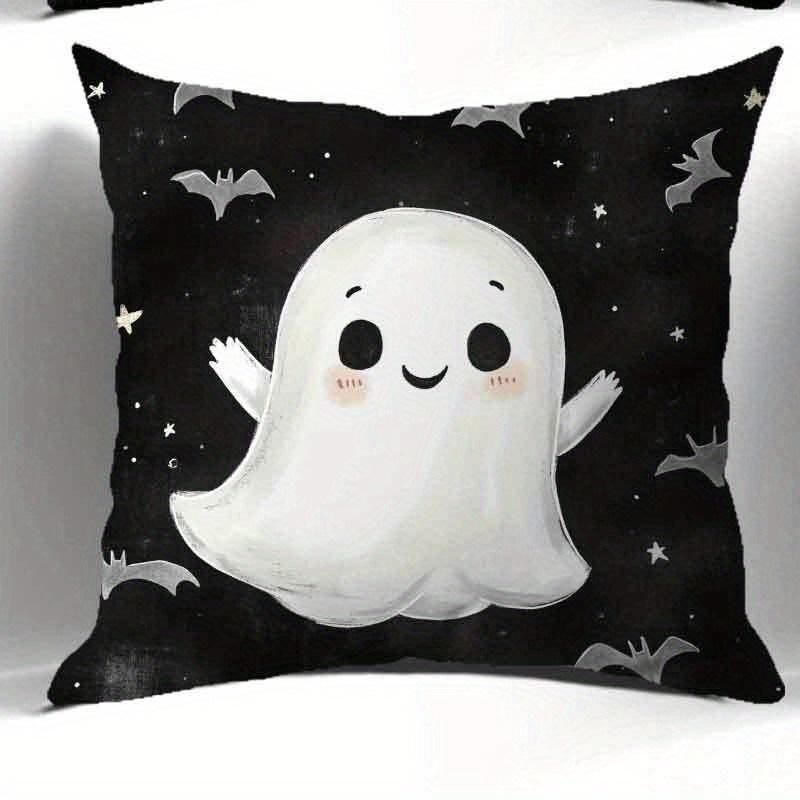 Spooky Cute Ghost Pattern Halloween Pillowcases for Haunted Decor! Sofa Cushion Cover Holiday Party Decoration Gift