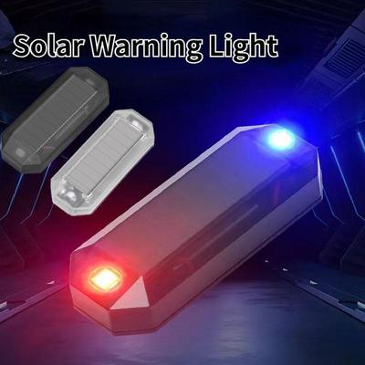 Anti-Theft Alarm LED Light For Car Motorcycles Solar Power In-Night Caution Lamp LED Flashlight Indicator Strobe Warning Light