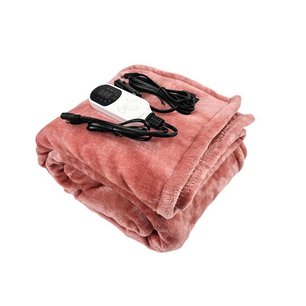 Car Electric Blanket 39.4 × 29.5 Inches, Full-Size Oversized Flannel Electric Blanket