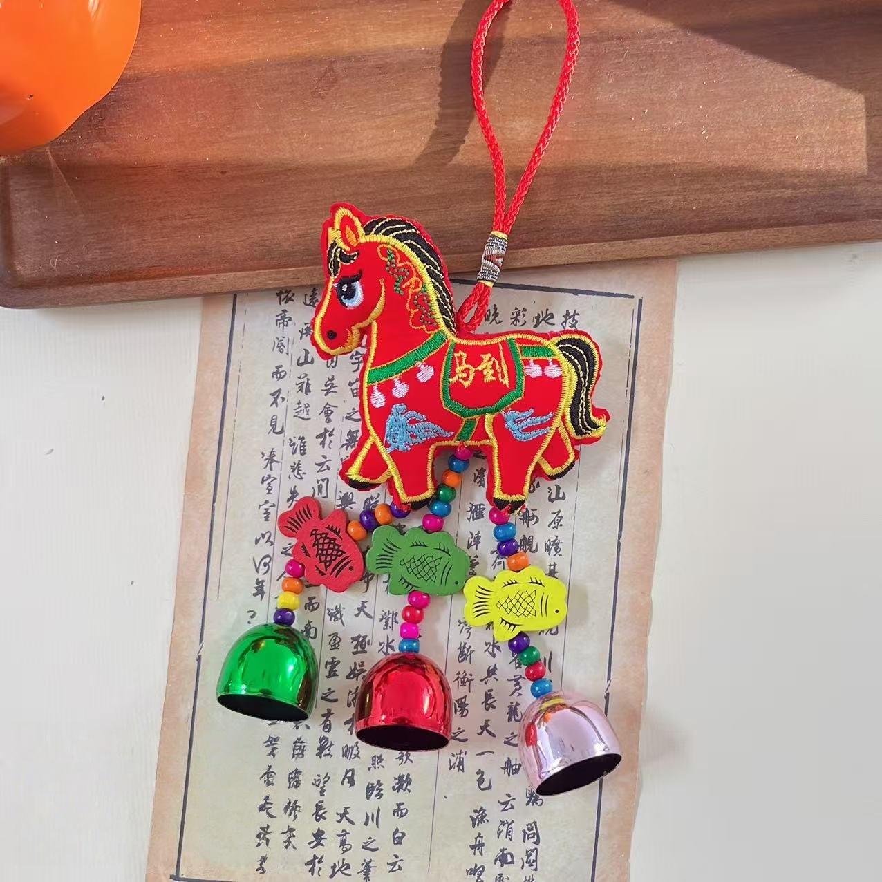 

Chinese Zodiac Horse Lucky Pendant Chinese Spring Festival Car Hanging Ornament Exquisite Tassels Pendant Home Decoration Gifts
