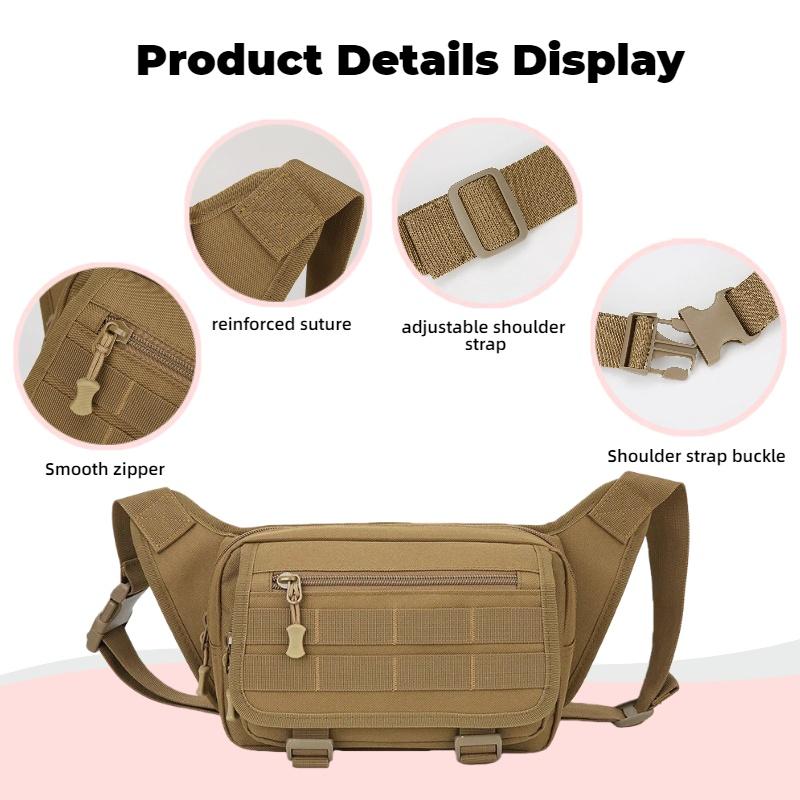 Fashiable Multifunctial Chest Bag Multi Compartment Storage Men's Shoulder Bag Suitable for Daily Use Sports Cycling Etc