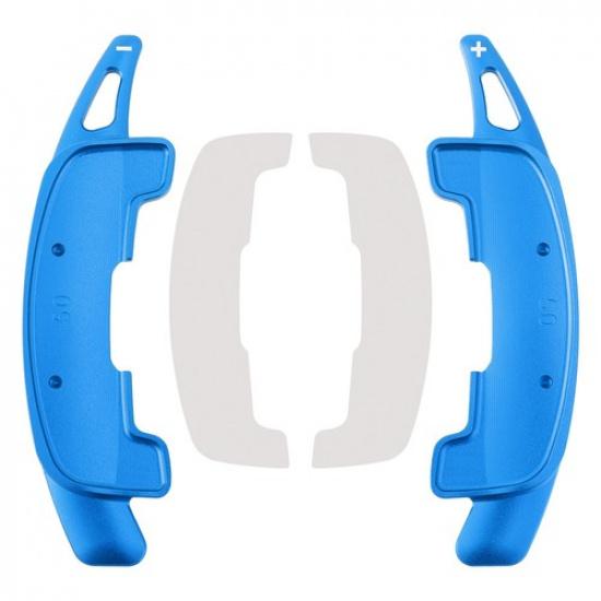 Steering Wheel Paddle Shifter Extension For Range Rover Jaguar Aluminium Blue`