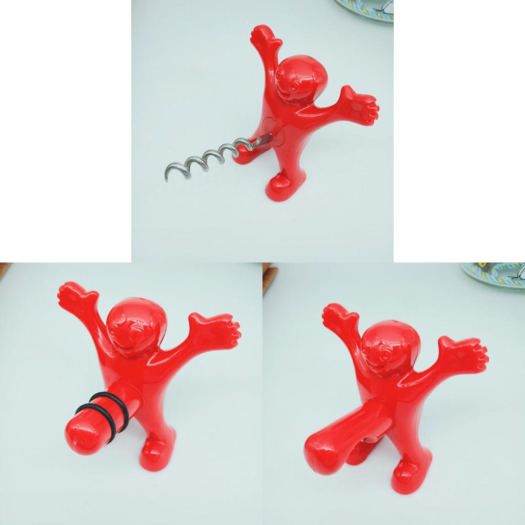 Small Red Man Funny Wine Opener With Pp Material For Party Celebrations