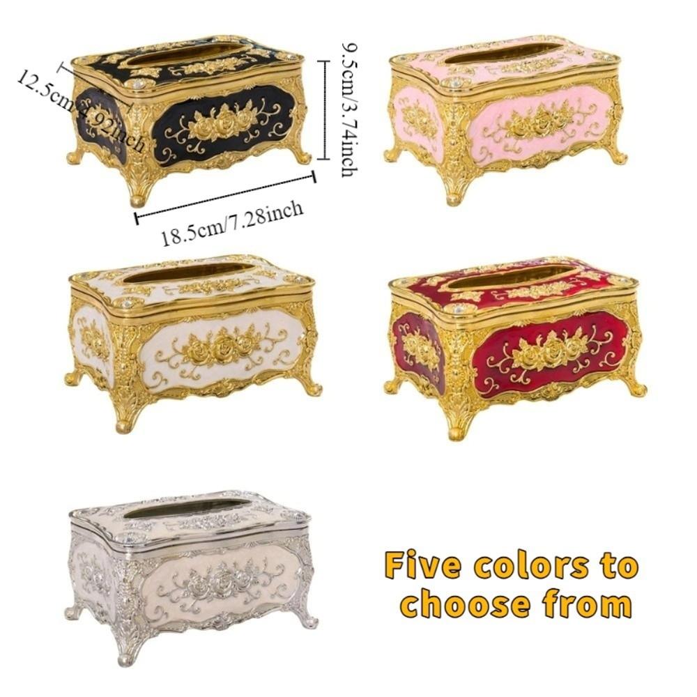 European Style Tissue Box Holder Light Luxury Tissue Dispenser Napkin Holder  Restaurants