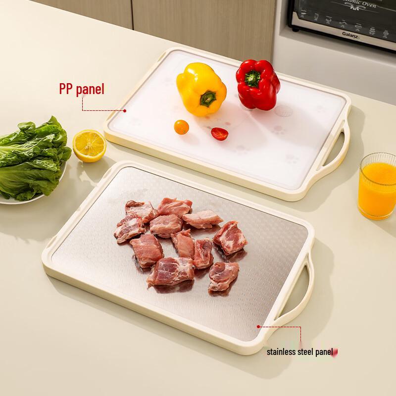 Imakara Double-Sided Stainless Steel & Plastic Cutting Board