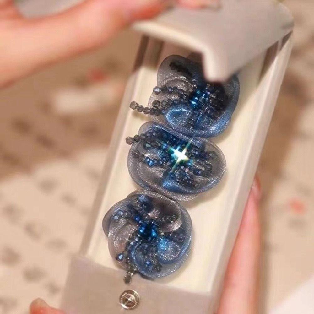 Grampo de Cabelo Flor Flexível Liga Twist Penteado Coque Moda Rolo para Coque Acessórios de Cabelo