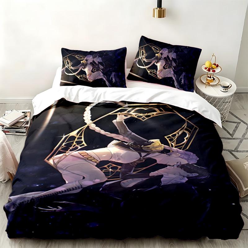 Cacciatori di demoni Kpop set da 3 pezzi Perfetto per l'uso in camera da letto Set di biancheria da letto confortevole include una copripiumino e due federe Ideale regalo di compleanno o di Natale