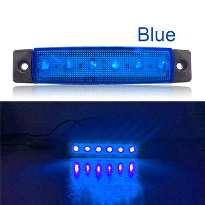 1Pcs Truck Trailer Side Marker Indicators Clearance Light Car Brake Rear Highlight Tail Light 6Led 12V/24V Warning Signal Lamp