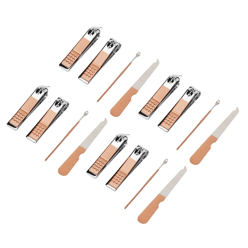 4 Set Nail Clippers Beauty Tools Stainless Steel Ear Spoons Nail Files Grooming Manicure Set with Pi