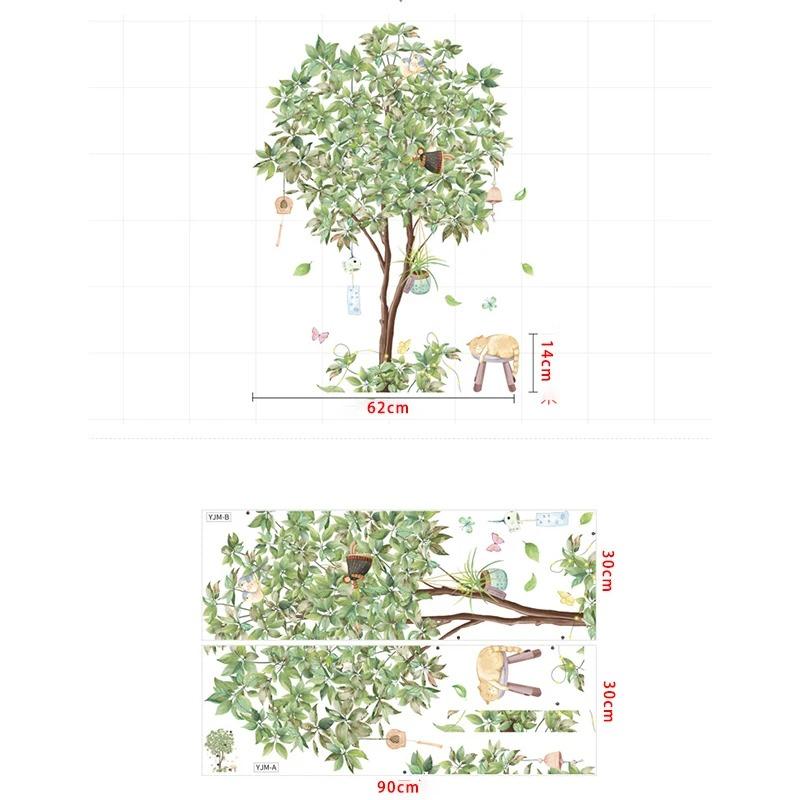Watercolor Potted Plant Wall Stickers Living Room Bedroom Decoration Wall Decals Bedroom Home Decor Art Background