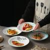 Creative Hot Pot Side Dish Plate, Chinese Round Plate, French Shallow Plate, Fast Food Round Plate, Rice Pan, Flat Plate, Deep Plate