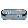 Pen Case Roomy Interior 300D Polyester Smooth Zipper with Mesh Pocket Removable Divider and Pen Slots for Everyday Study