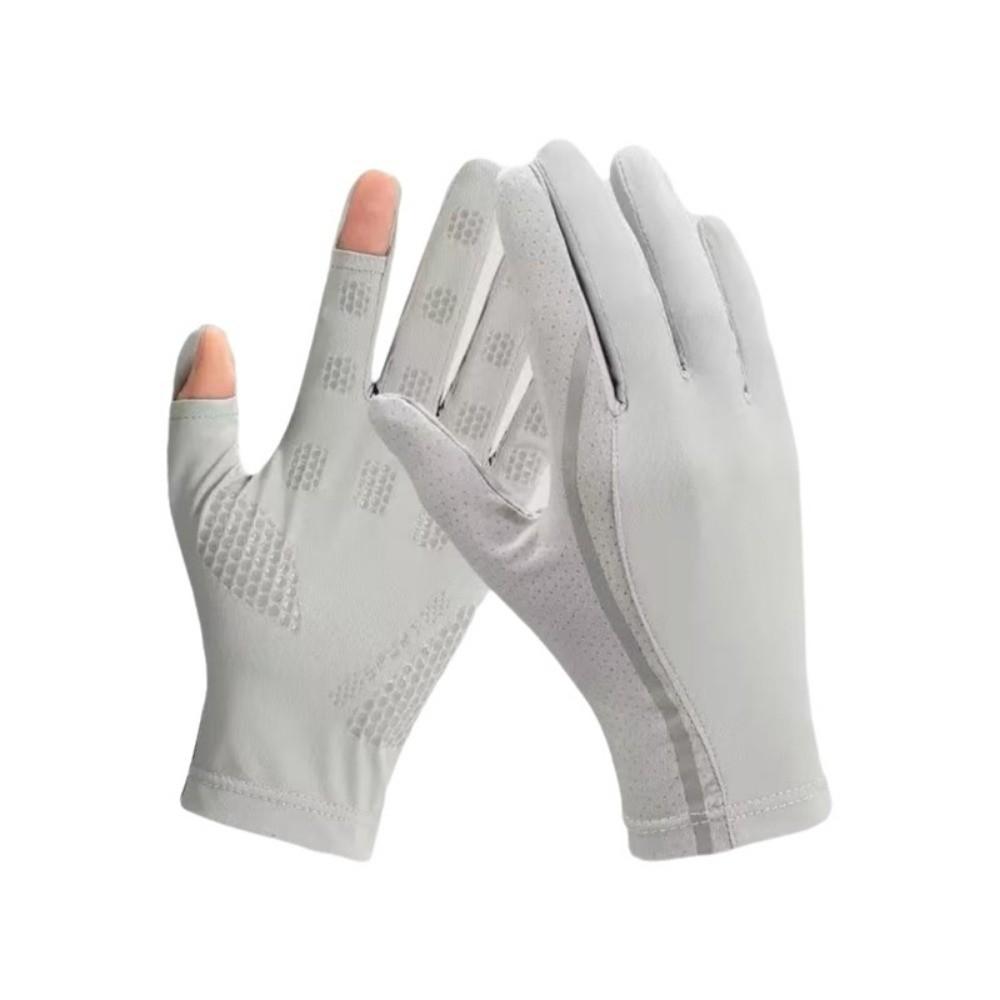 

Waterproof Ice Silk Riding Gloves Non-Slip Summer Driving Mittens Outdoor Sports серый