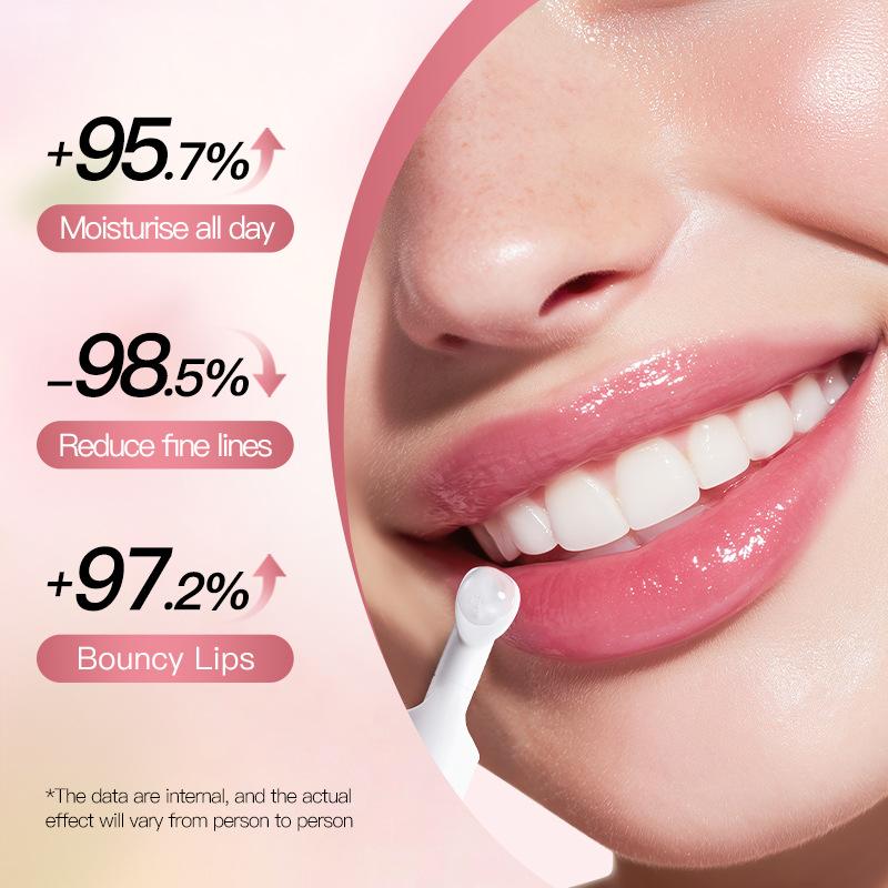 Sadoer Lippen-Booster Aufpolsterndes Serum-Gel Hyaluronsäure Feuchtigkeitsspendend Nicht reizend Aufhellen von verblassten Linien Aufpolsternde Produkte
