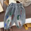 Kids Straight Leg Jeans Boys Girls Fashion Casual Denim Pants Spring Autumn Baby Long Trousers