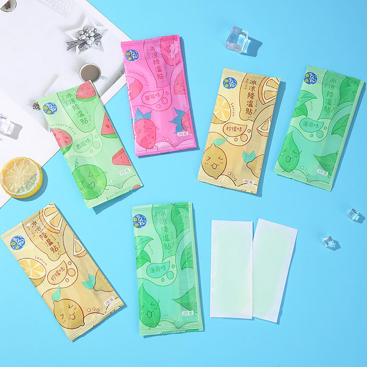 

10 шт. Летний охлаждающий пластырь Ледяной охлаждающий пластырь Холодный компресс Физическое охлаждение Профилактика теплового удара Жаропонижающее средство