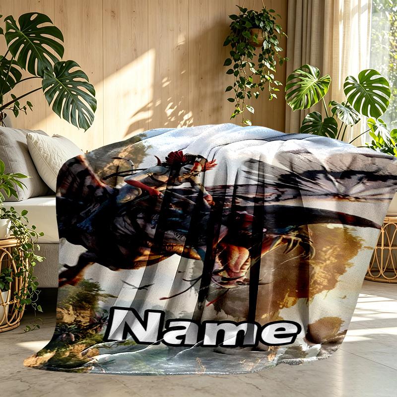Custom Name Personalized Avatar Print Blanket, Home Decor, Bedroom, Sofa, Camping, Couch, Gifts for Birthday Christmas