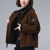 Women's Plus Size Fleece-Lined Jacket - 2024 Autumn/Winter Trend, Thick, Warm, and Stylish for Mature Fashion.