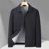 Business Middle-aged and Elderly Jacket Casual Top Dad Coat Spring Civil Servant Administrative Men Lapel Cadre