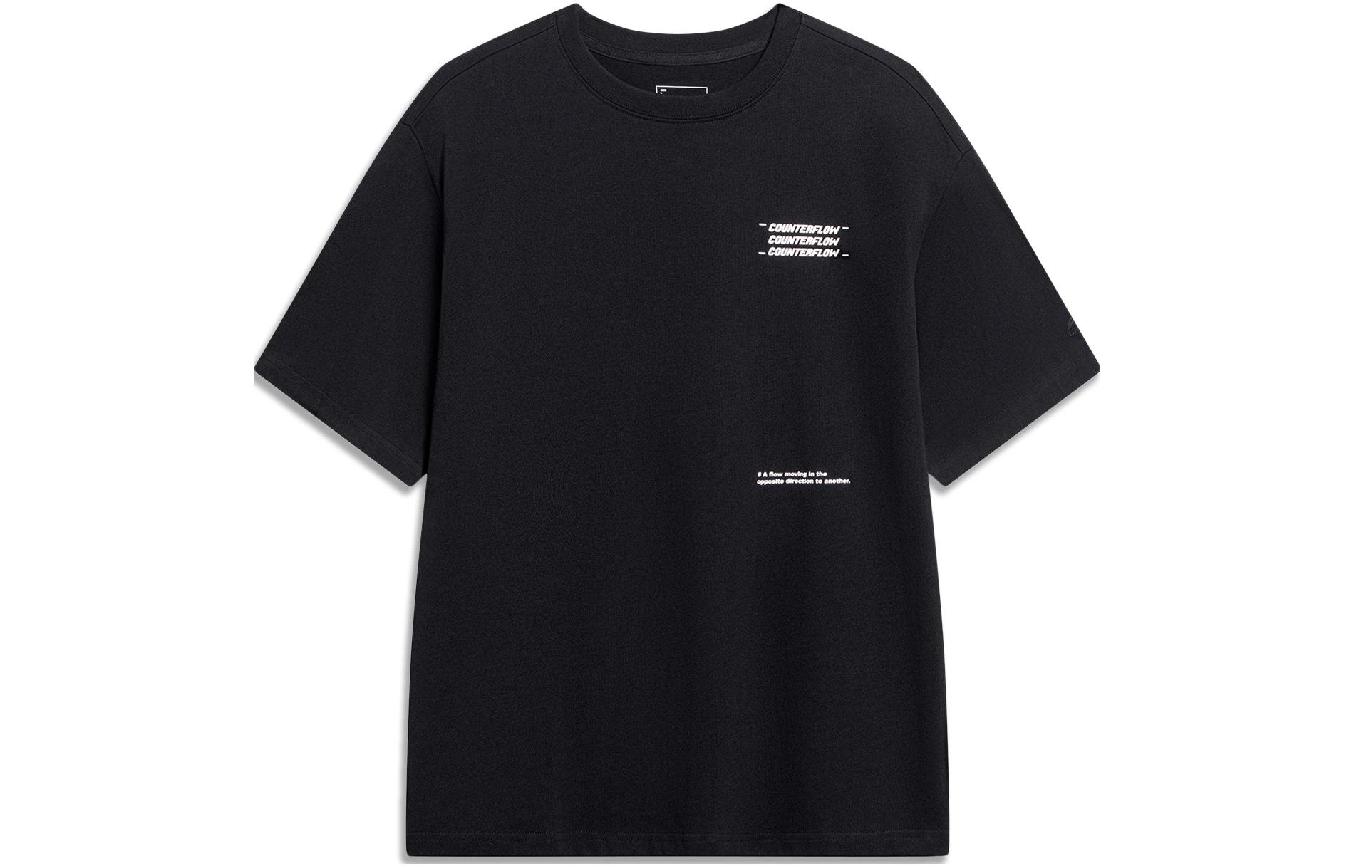 Li Ning Short Sleeved T Shirt 2 Unisex Black AHST537-2 L