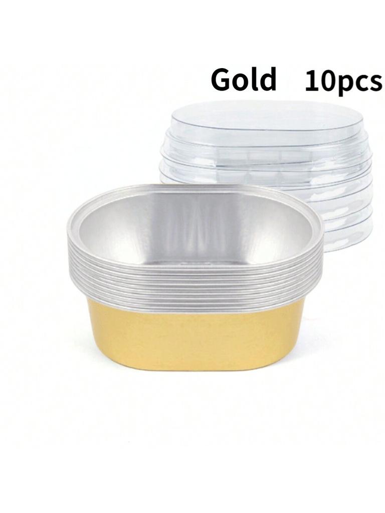 Disposable Baking Cups with Lids Foil Dessert Containers for Cupcakes Puddings Muffins Party Events Baking Perfect for Catering