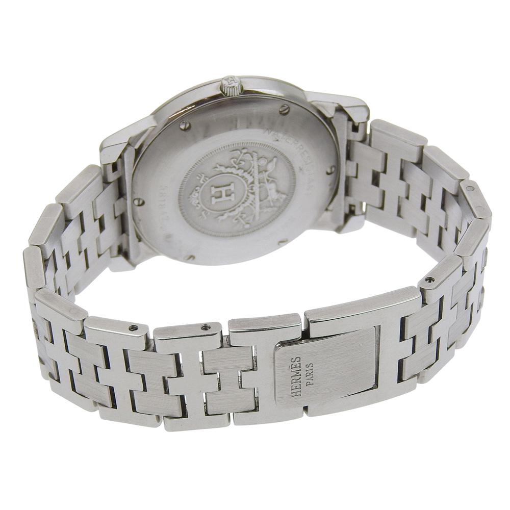 Hermes Carrick Watches Biała tarcza Stal nierdzewna Kwarcowy Analogowy wyświetlacz męski Używany