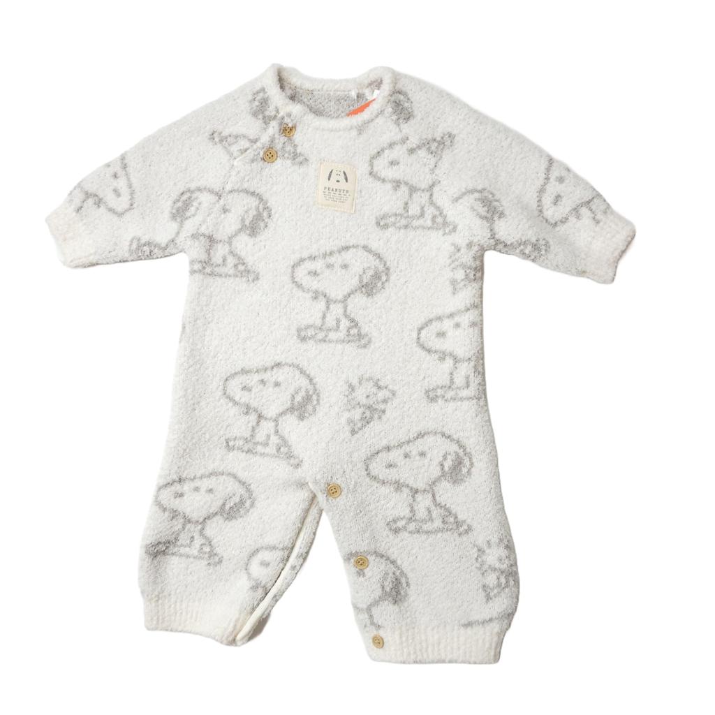 Newborn All Snoopy Newborn All Fluffy Molle Knit Open Front Dress Coverall Baby [Peanuts] Two-Way Two-Way 50-70