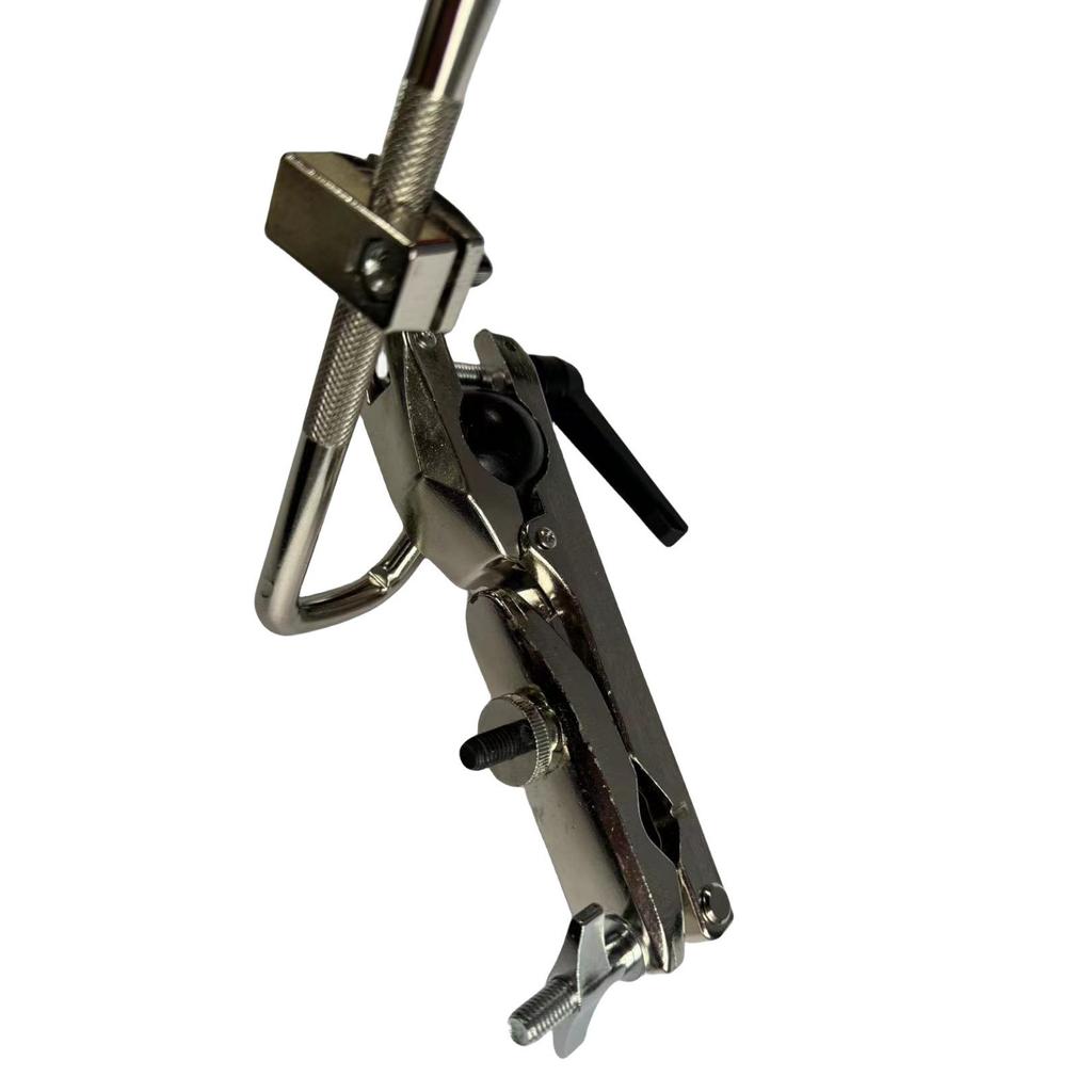 Universal Drum Rack Accessory: Cymbal Stand Ball Mount & Cowbell Double Extension Clip Bracket