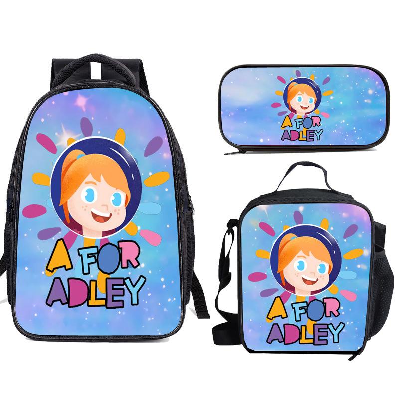 Klassiek Nieuwigheid Harajuku Cool AFOR ADLEY 3D Print 3 stuks/Set leerling Schooltassen Laptop Dagrugzak Rugzak Lunchtas Etui