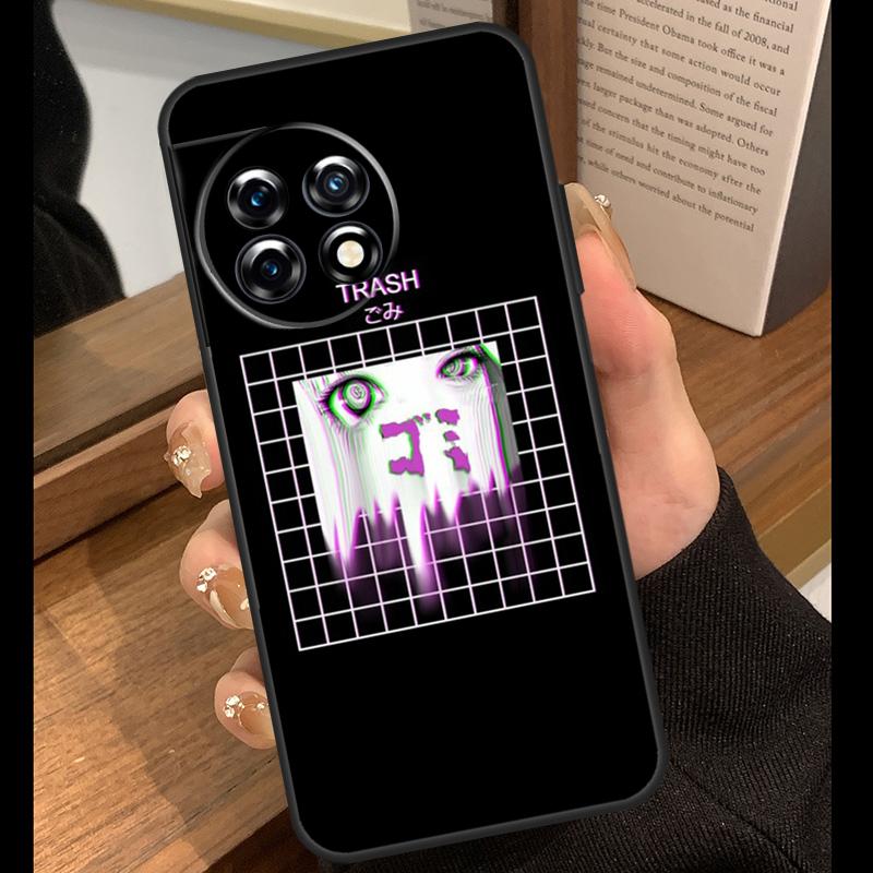 Sad Japanese Anime Aesthetic Case For OnePlus 13R 13s 12R 13 12 11 10 10T 8T Nord CE 2 3 4 Lite N10 N20 N30 Nord 5 Cover