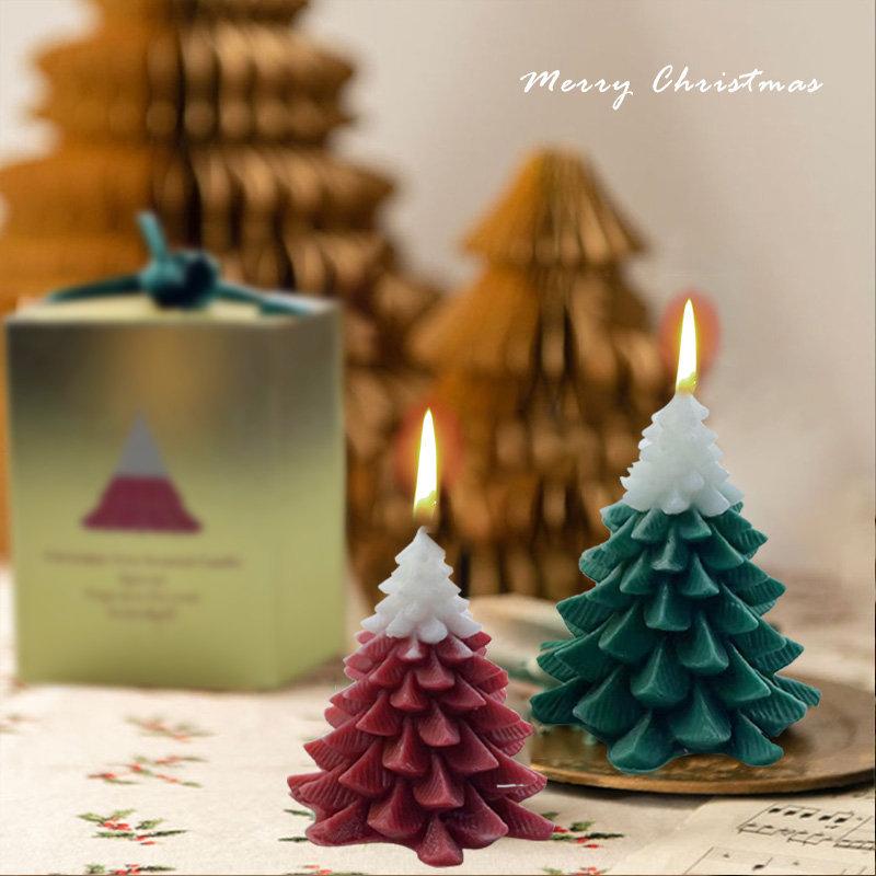 

Home Decoration Vanilla Flavored Candle Christmas Tree Candle Christmas Aromatherapy Candle
