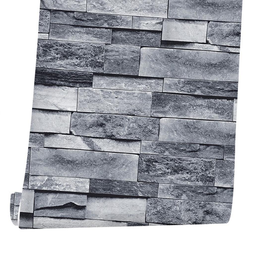 Self Adhesive Wallpaper 3D Simulation Brick Designed Thickened Paper Wall Stickers for Decoration
