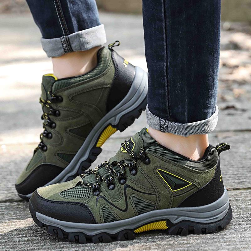 2024 Men's Waterproof Non-slip Hiking Shoes: All-Season Low-Cut Trekking Footwear