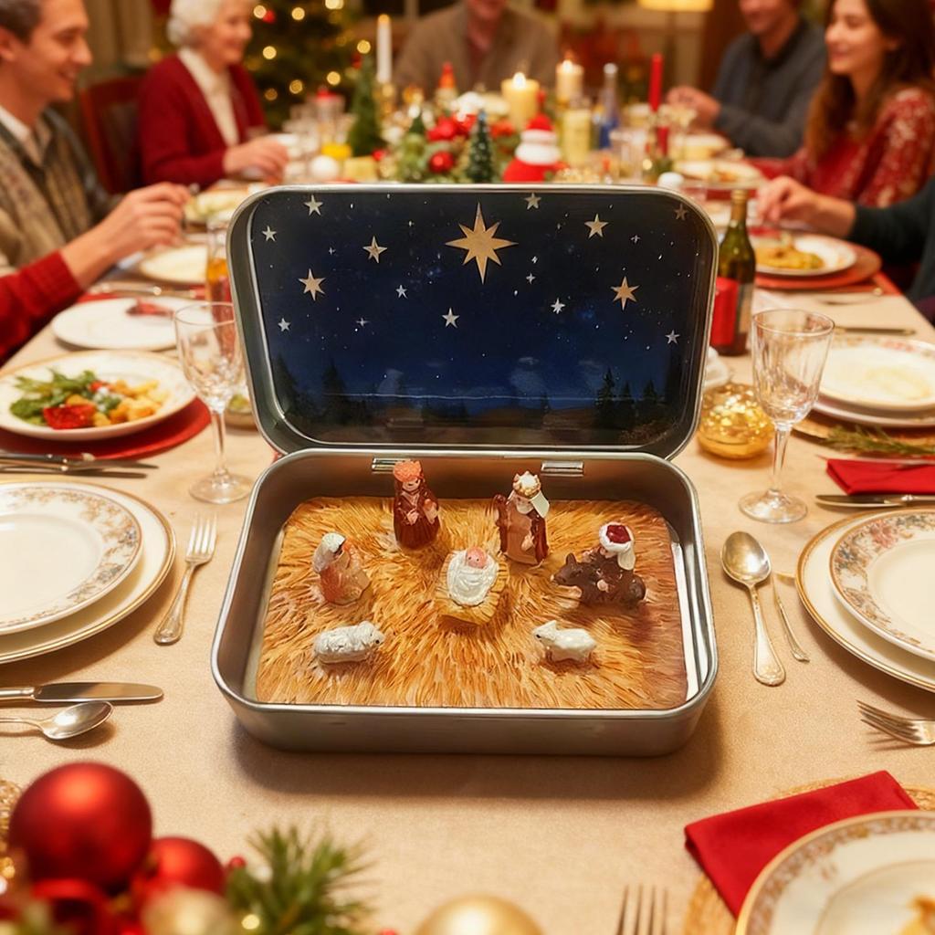 Christmas horse trough ornament Figurines Resin Christmas Home Decor Holy Family Jesus Tabletop Figurines for Tabletop Cabinet