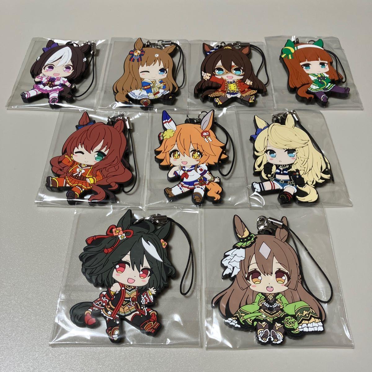 Used Uma Musume Pretty Derby Petanko Trading Rubber Strap Vol.1 Total 9 types set