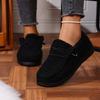 Fashion Women Casual Shoes Solid Lace-up Loafers Autumn Fashion Warm Sneakers Women Comfortable Flat Women Casual Shoes Zapatos De Mujer